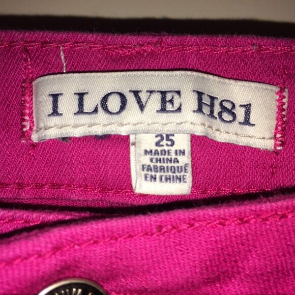 I love H81 Juniors Fuschia Jeans Size 25 - Picture 8 of 8